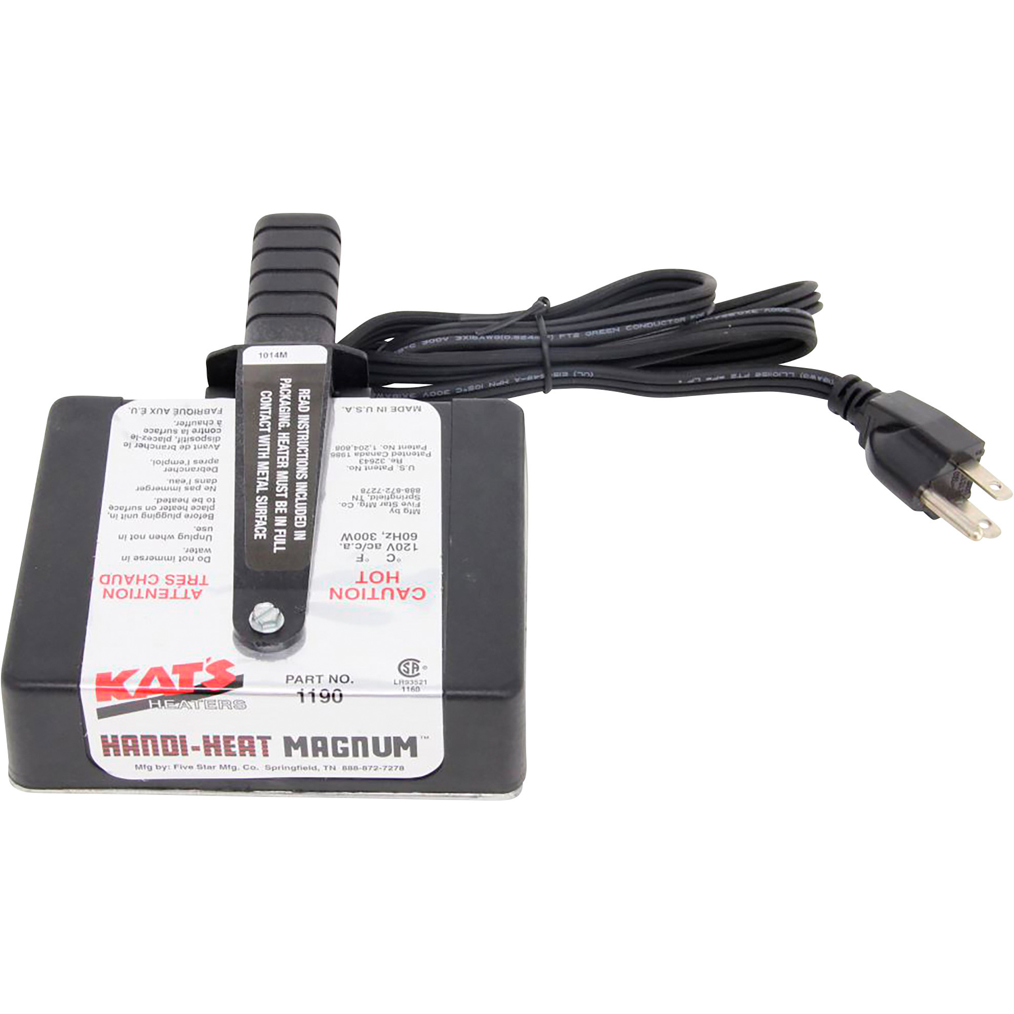 Kats Heaters 120 Volt, 300 Watt Magnetic Stick-On Heater, Model# 1190